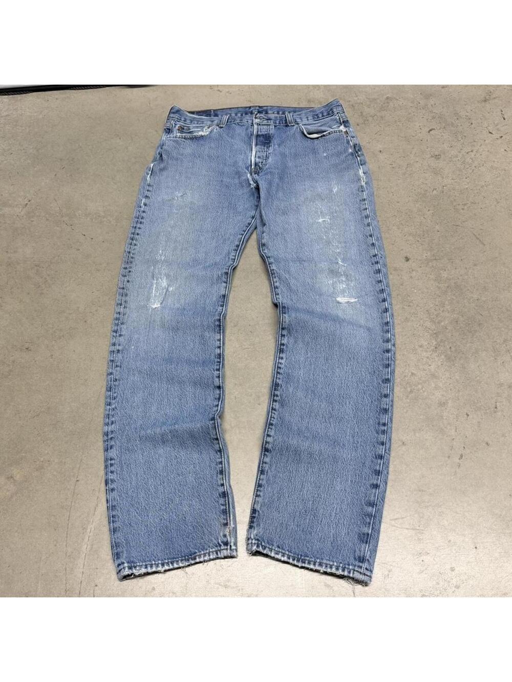 Vintage Levi’s 501 XX Jeans Mens 34x34 Blue Denim Distressed Faded 90s Y2K